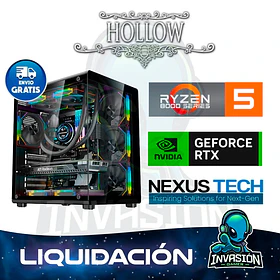 PC Gamer HOLLOW, Ryzen 5 8400F / Ryzen 7 8700F + NVIDIA RTX™ 5060 8GB