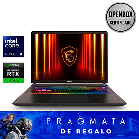 Notebook OPEN BOX MSI Vector 16 HX AI - RTX 5080 16GB | Ultra 9 275HX | 16GB RAM | 16" QHD+ 240hz | SSD 1TB M.2