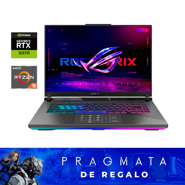 Notebook Asus ROG STRIX G16 - Nvidia RTX 5070 | Ryzen 9 8940HX | 16GB RAM | 1TB SSD M.2 16” 165Hz | 1