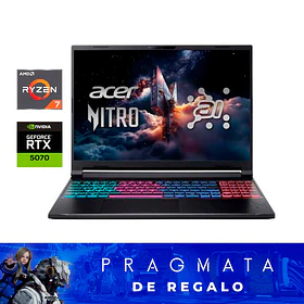 Notebook ACER NITRO V 16 - RTX 5070 | Ryzen 7 260 | 16GB RAM | 16" QHD 180Hz | 1TB SSD M.2 