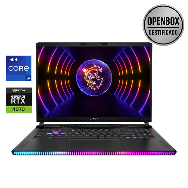Preventa Notebook OPEN BOX MSI RAIDER GE68HX - RTX 4070 | i9-14900HX | 16GB RAM | 16