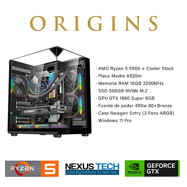 PC Gamer Origins | Ryzen 5 5500 + NVIDIA® GeForce GTX™ 1660 Super 3