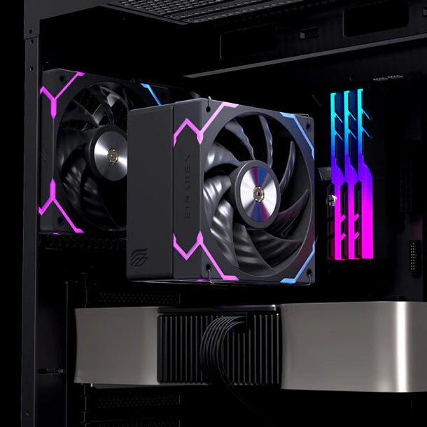 Cooler Torre Einarex Ventus 120mm V100 Black ARGB 5