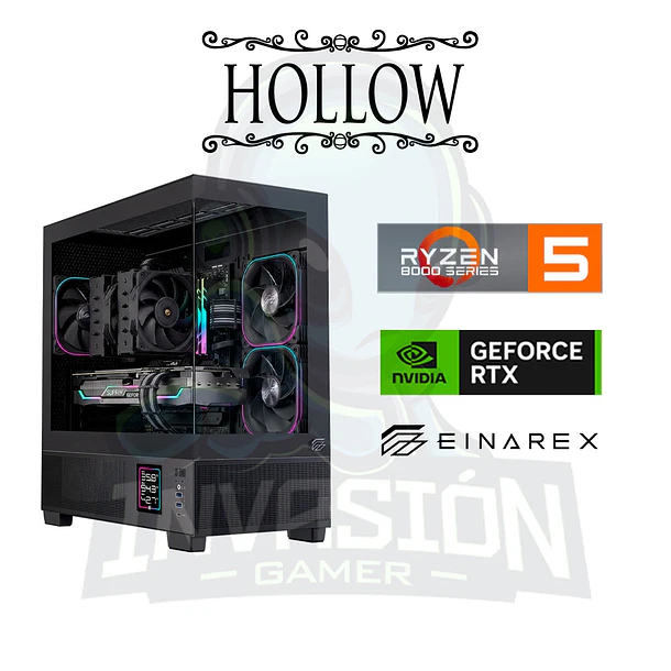 PC Gamer HOLLOW, Ryzen 5 8400F / Ryzen 7 8700F + NVIDIA RTX™ 5060 8GB 1
