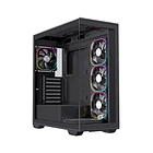Gabinete Einarex Prisma S700 Mid Tower RGB Black 1