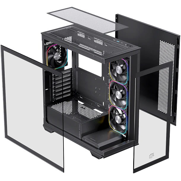 Gabinete Einarex Prisma S700 Mid Tower RGB Black 4