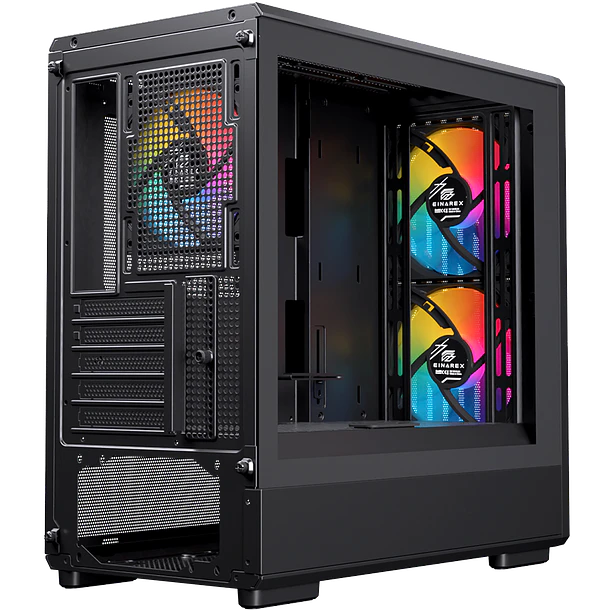 Gabinete Einarex PM400 Black RGB 3 Ventiladores Incluidos 5