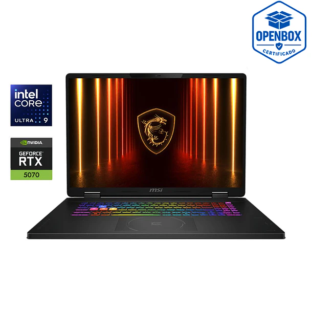 Notebook OPEN BOX MSI Crosshair 18 HX AI - RTX 5070 | Ultra 9 275HX | 32GB RAM | 18