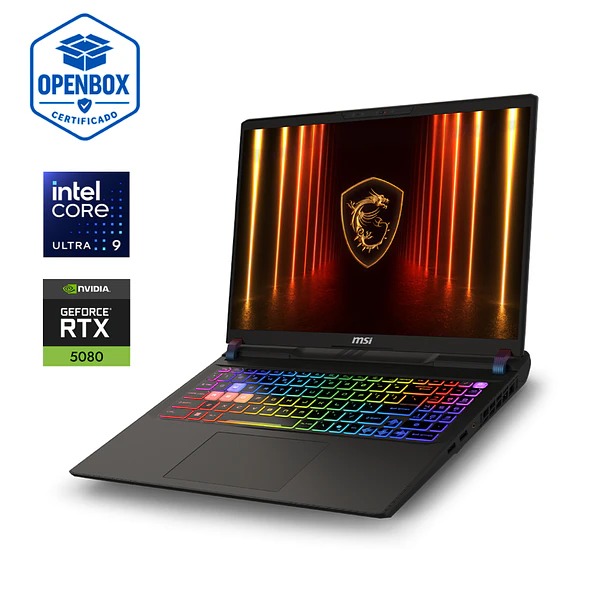 Notebook OPEN BOX MSI Vector 16 HX AI - RTX 5080 16GB | Ultra 9 275HX | 16GB RAM | 16