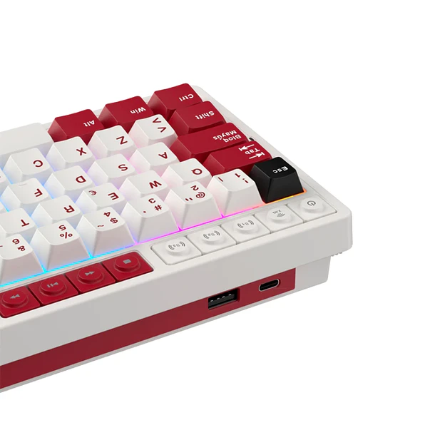 Teclado Mecánico Royal Kludge M65 Famicom 65% RGB Hot-Swap Creamy Switch 5