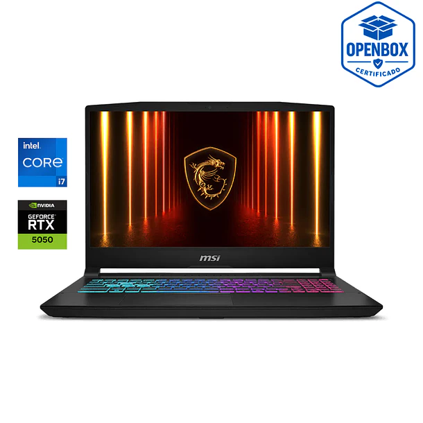 PREVENTA Notebook OPEN BOX MSI Katana 15 HX - RTX 5050 | i7 14650HX | 16GB RAM | 15.6
