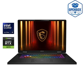 Notebook OPEN BOX MSI Crosshair 18 HX AI - RTX 5070 | Ultra 9 275HX | 32GB RAM | 18" QHD 240hz | SSD 1TB M.2 