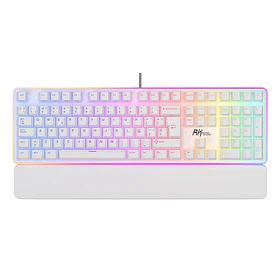 Teclado Gamer Royal Kludge RK918 White Mecanico Brown Switch 