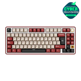 Teclado Mecánico RK X87 Bordeaux Red Cream Switch Tri-Mode Español 87%