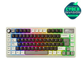 Teclado Mecánico RK L75 Mocha Grey 73 Keys RGB Hot Swap Español Cream Switch 75%