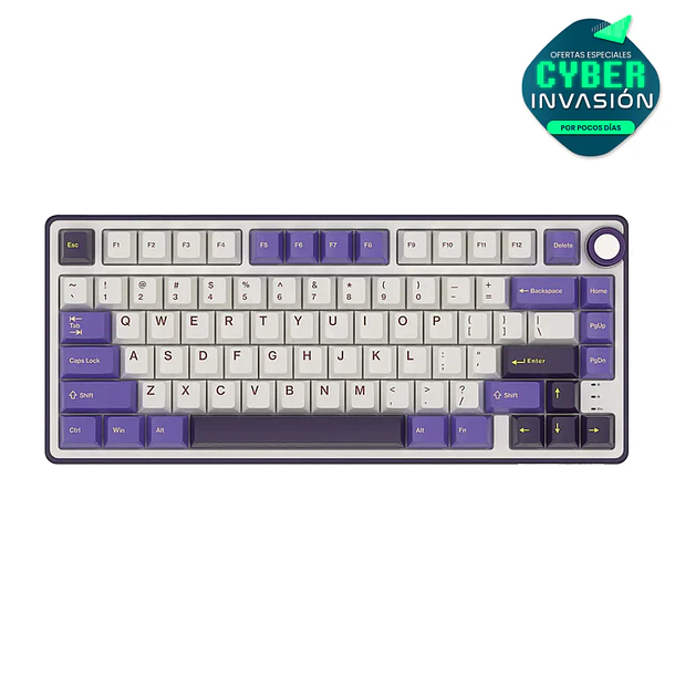 Teclado Mecánico Royal Kludge R75 Blackberry | 75%, RGB, Gasket, Hot-Swap, Switch Silver 1