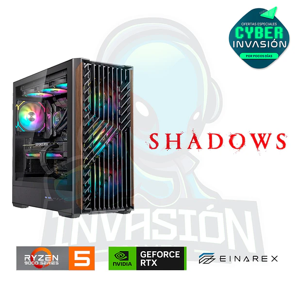Pc Gamer Shadows - Ryzen 5 9600X / Ryzen 7 9700X + RTX 5070 12GB 1