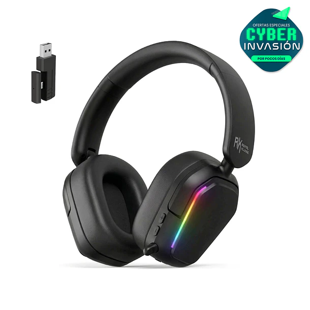 Audifono Gamer Royal KLudge HG101 BLACK 7.1 Tri-Mode BT-RF-3.5 1