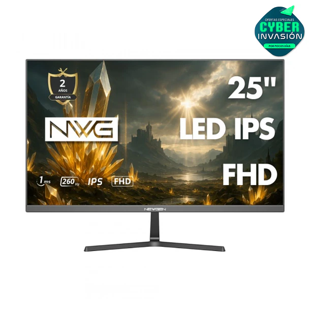 Monitor NEWGEN PRISM 25″, FHD, IPS, 260Hz, 1MS 1