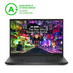 Notebook Reacondicionado Alienware m16 R2 - RTX 4070 8GB | Intel Core Ultra 9 185H | 16GB DDR5 RAM | 16" QHD+ (2560x1600) 240Hz | 1TB SSD
