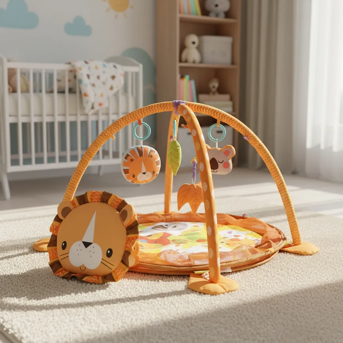Gimnasio Bebé 3 en 1 León con Tapete, Corral y Pelotas 0 a 36 Meses 4