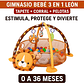 Gimnasio Bebé 3 en 1 León con Tapete, Corral y Pelotas 0 a 36 Meses - Miniatura 8