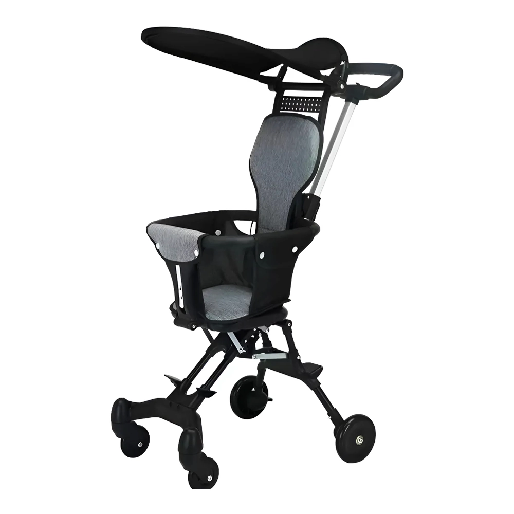 Coche de Paseo Plegable Ligero y Compacto con Capota y Arnés de Seguridad 1