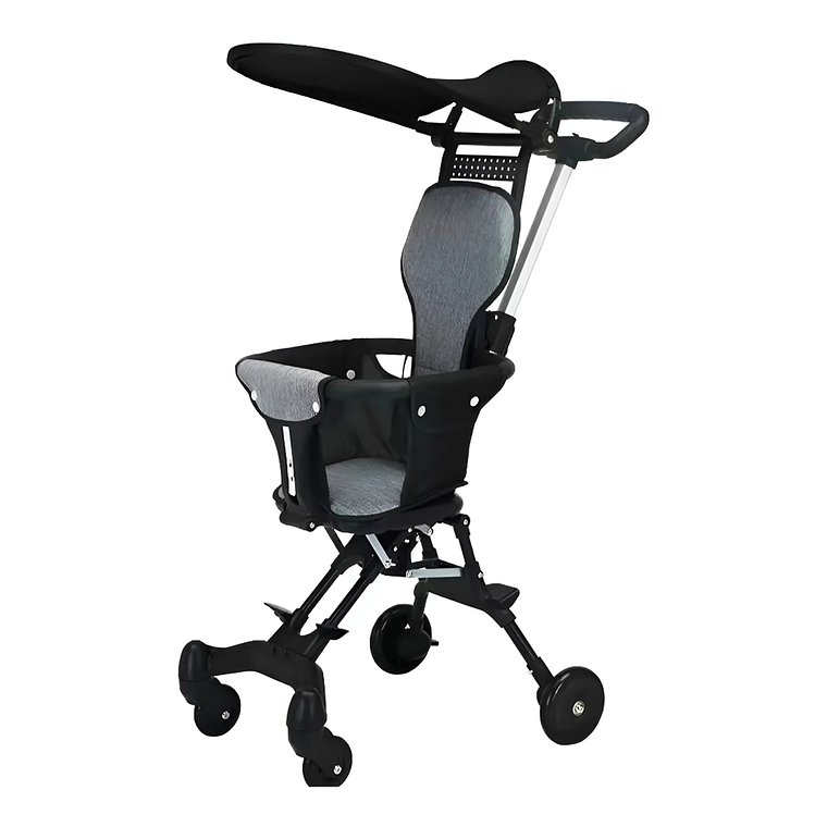 Coche de Paseo Plegable Ligero y Compacto con Capota y Arnés de Seguridad 1