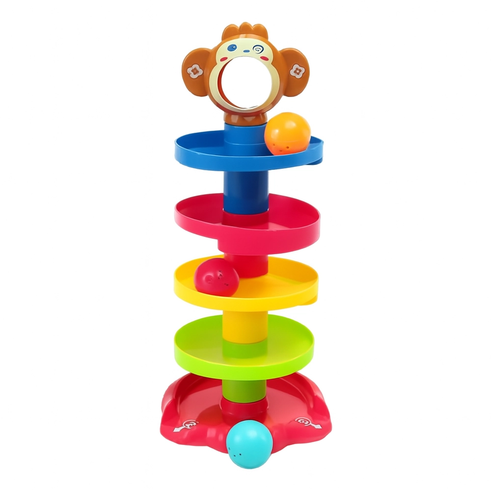 Torre Didáctica Multicolor con Tobogán y Pelotas  Juguete Educativo para Bebés 1