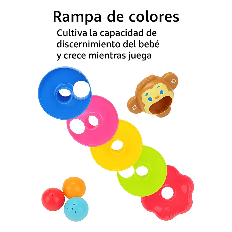 Torre Didáctica Multicolor con Tobogán y Pelotas  Juguete Educativo para Bebés 7