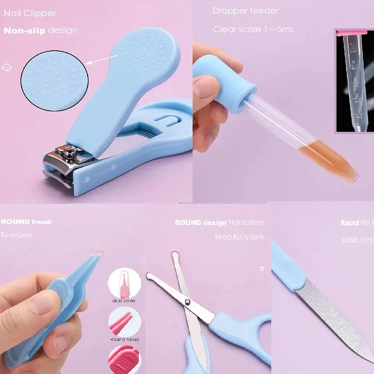 Set de Higiene para Bebé 20 Piezas con Estuche Portátil  Kit de Aseo Completo Recién Nacido 8