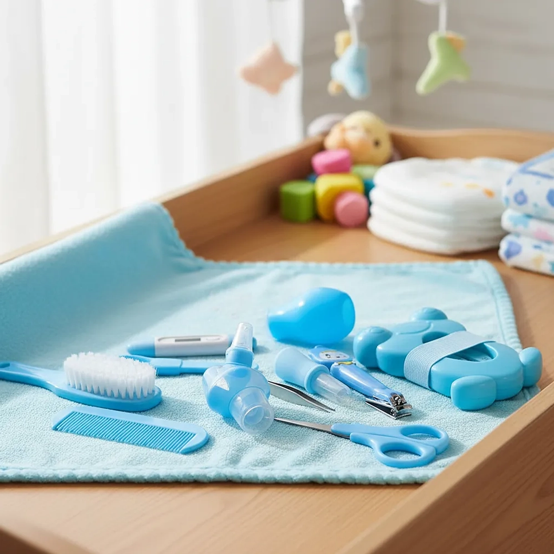 Kit de Aseo para Bebé 13 Piezas con Bolso Impermeable  Set Higiene Blue Kids 4