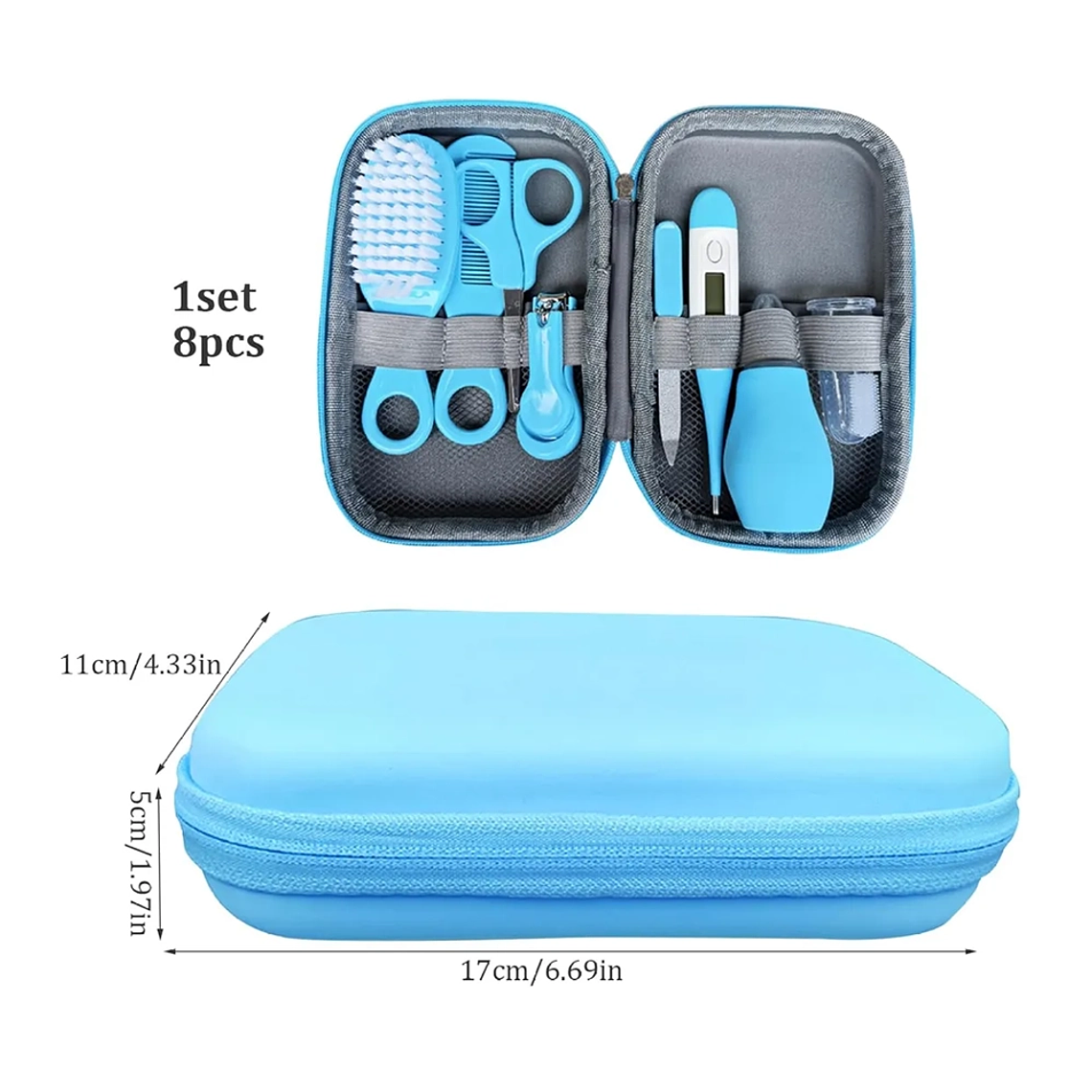 Set Higiene Bebé 8 Piezas con Estuche Portátil  Kit Cuidado Recién Nacido 3