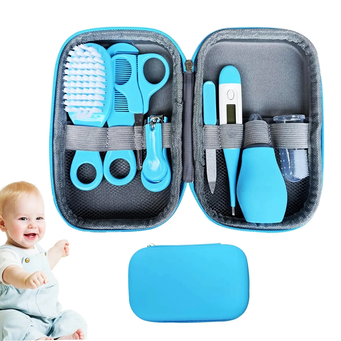 Set Higiene Bebé 8 Piezas con Estuche Portátil  Kit Cuidado Recién Nacido 4