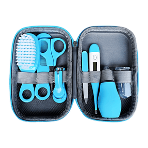 Set Higiene Bebé 8 Piezas con Estuche Portátil  Kit Cuidado Recién Nacido