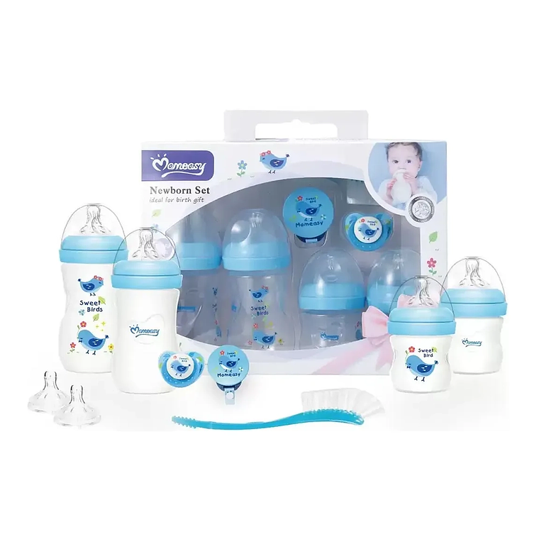 Set Mamaderas Anticólicos Recién Nacido 9 en 1  Libre de BPA  Tetinas Silicona  3