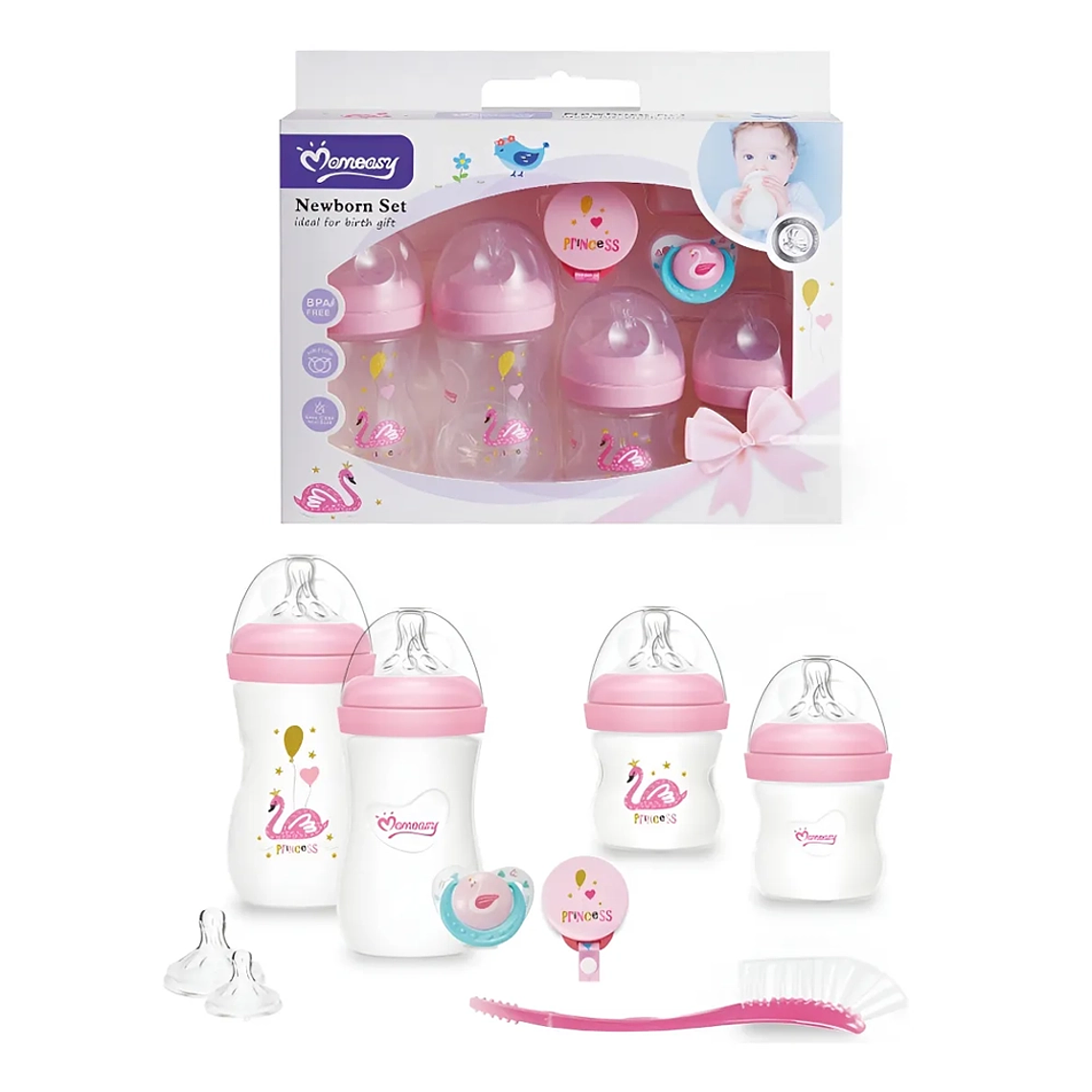 Set Mamaderas Anticólicos Recién Nacido 9 en 1  Libre de BPA  Tetinas Silicona  5