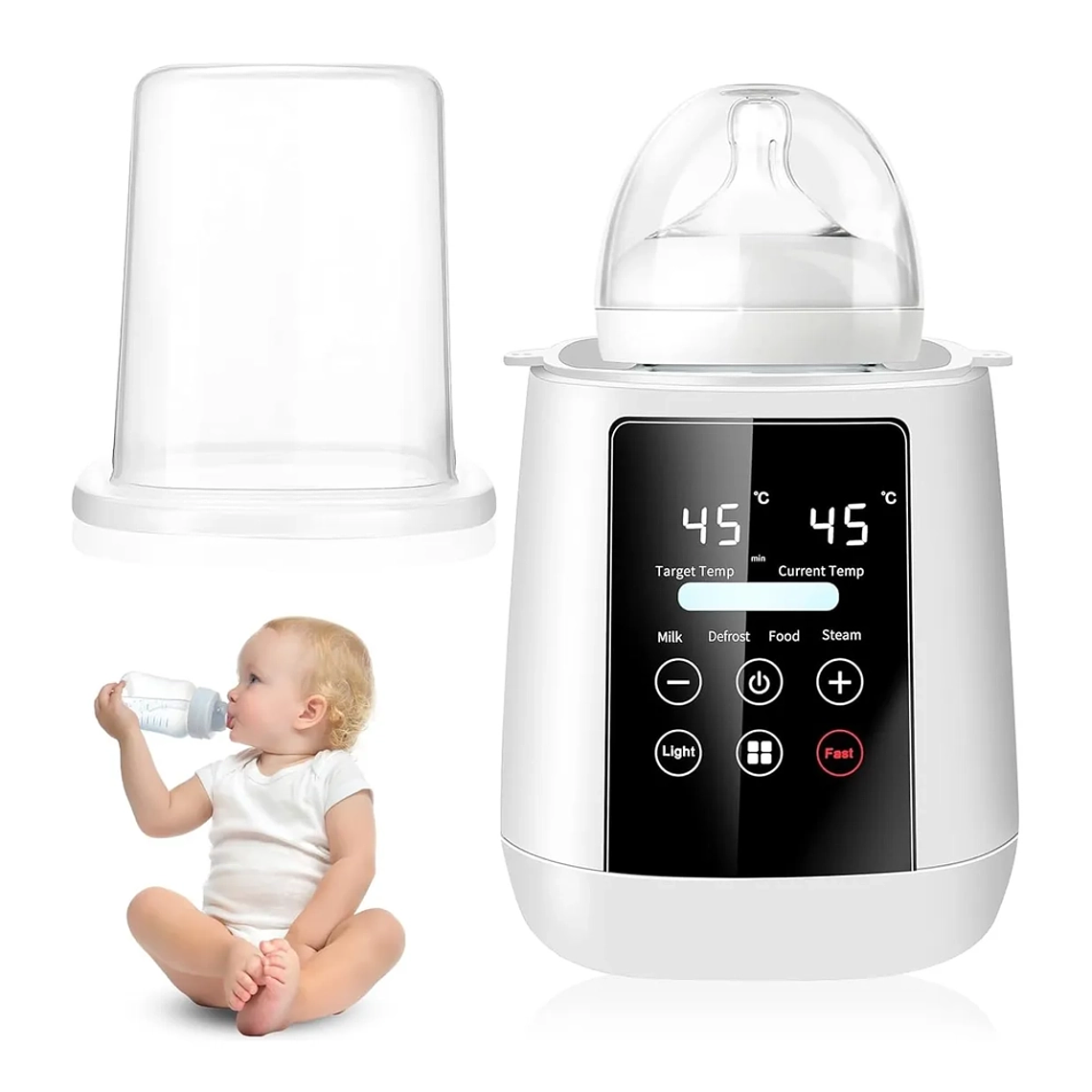 Calentador y Esterilizador de Biberones 4 en 1  Temporizador  Compatible con Mamaderas 2