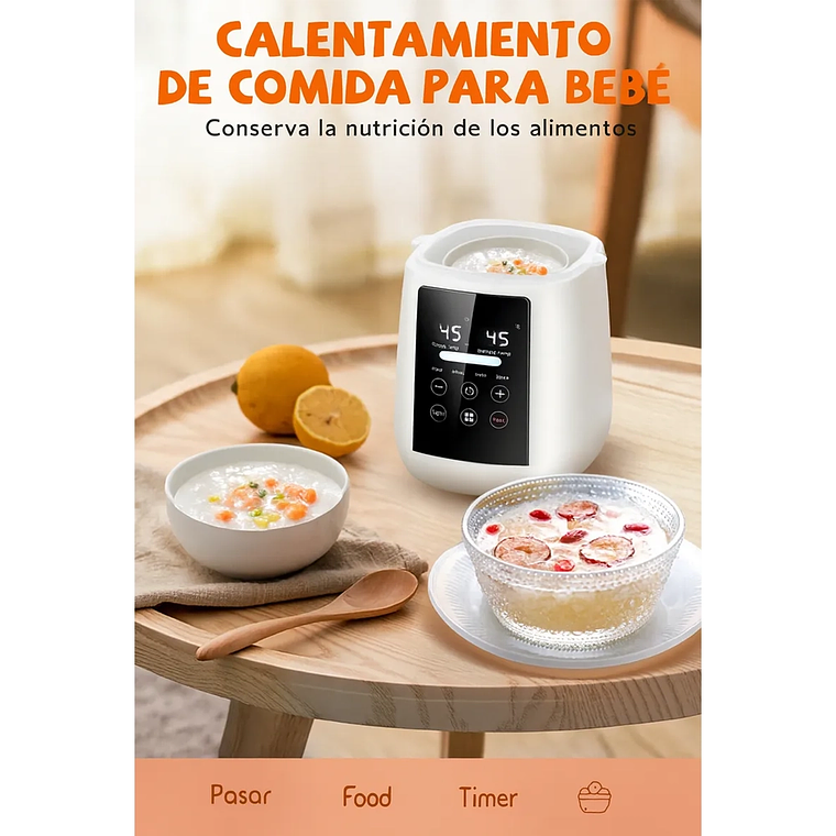 Calentador y Esterilizador de Biberones 4 en 1  Temporizador  Compatible con Mamaderas 6