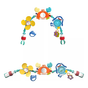 Arco Móvil 4 en 1 para Bebé  Estimulación Sensorial  Compatible con Cochecito y Cuna