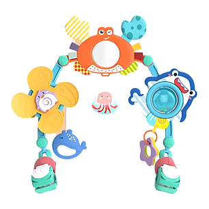 Arco Móvil 4 en 1 para Bebé  Estimulación Sensorial  Compatible con Cochecito y Cuna