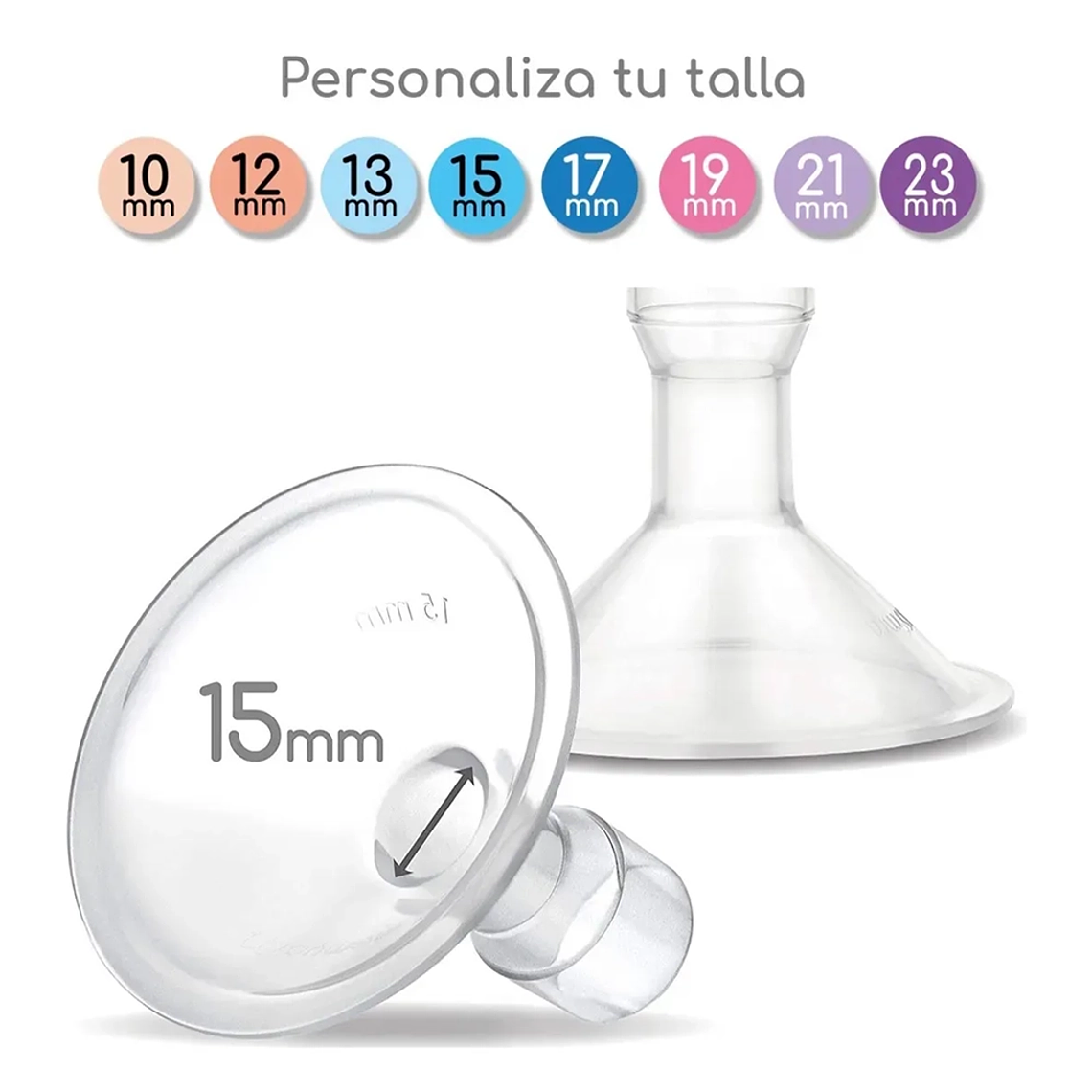 Regla Medidora de Pezón + 3 Insertos Universales para Extractor de Leche  Silicona BPA Free 8