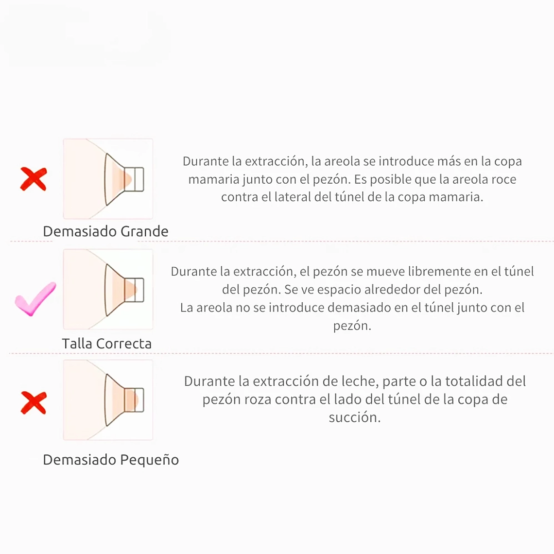 Regla Medidora de Pezón + 3 Insertos Universales para Extractor de Leche  Silicona BPA Free 9