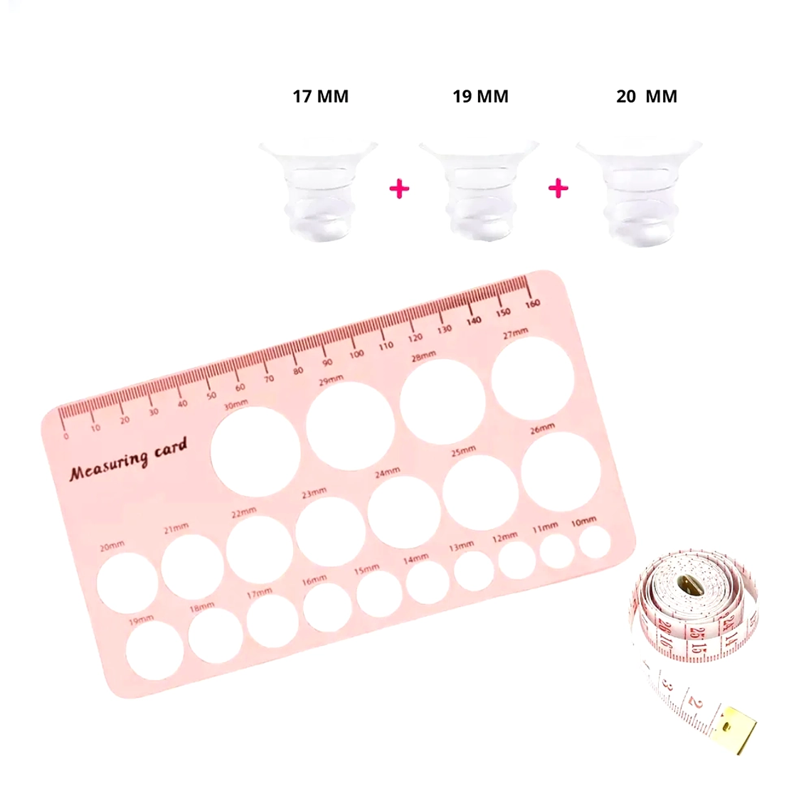 Regla Medidora de Pezón + 3 Insertos Universales para Extractor de Leche  Silicona BPA Free 5
