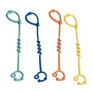 Cadena Espiral Silicona para Bebé  Porta Chupetes y Juguetes  Libre de BPA