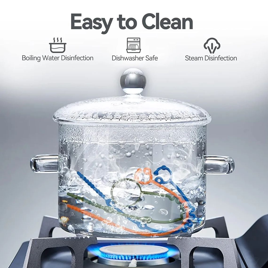 Cadena Espiral Silicona para Bebé  Porta Chupetes y Juguetes  Libre de BPA 4