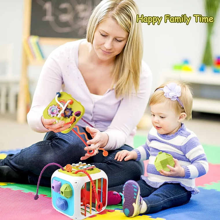 Cubo de Actividades Montessori 7 en 1 Juguete Sensorial Bebés 5