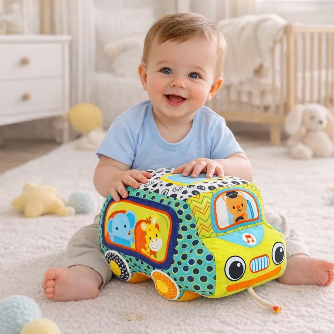 Peluche Auto Sensorial Bebé Estimulación Temprana BlueKids 4