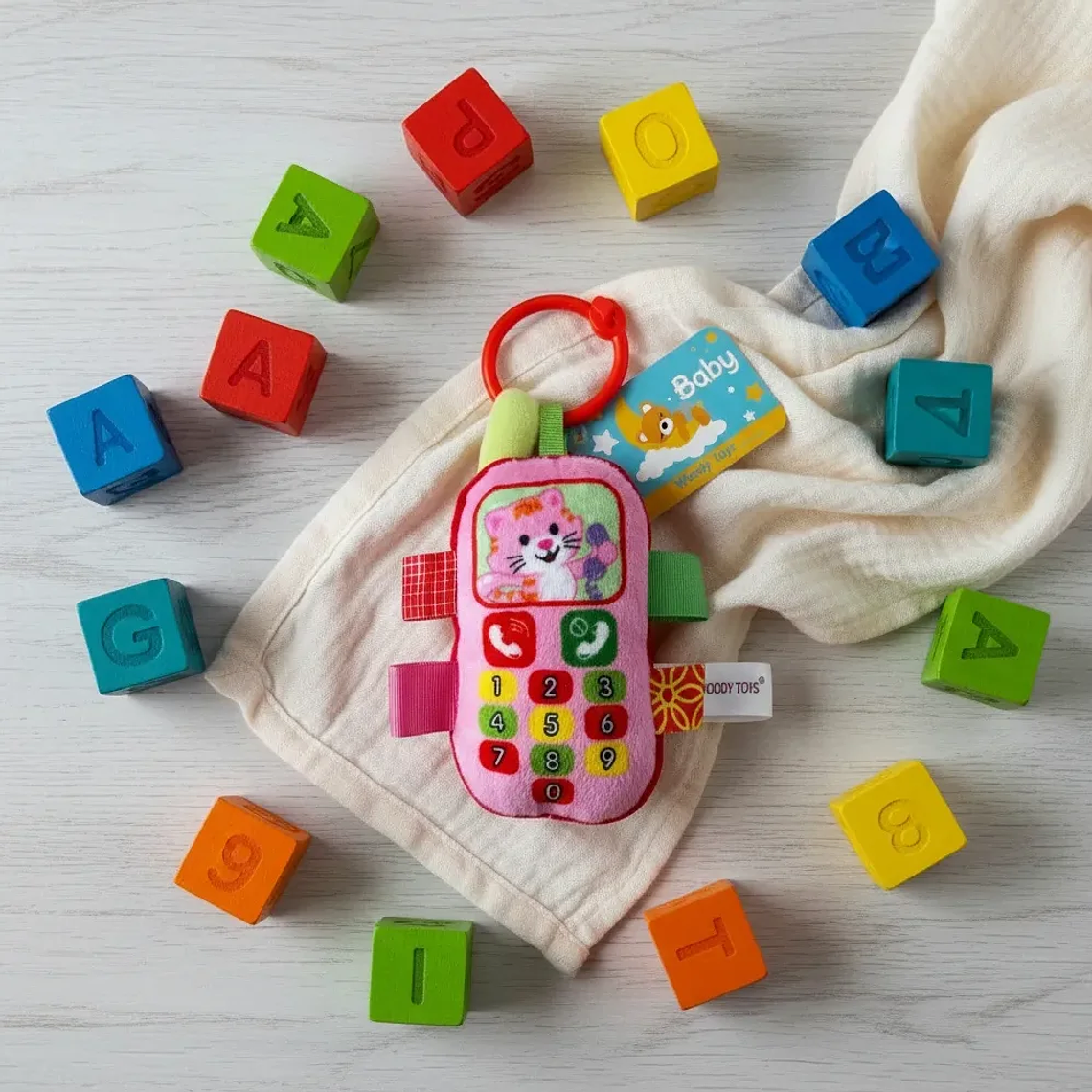 Juguete Teléfono para Bebé Sonajero Colgante Perro - Bluekids 8