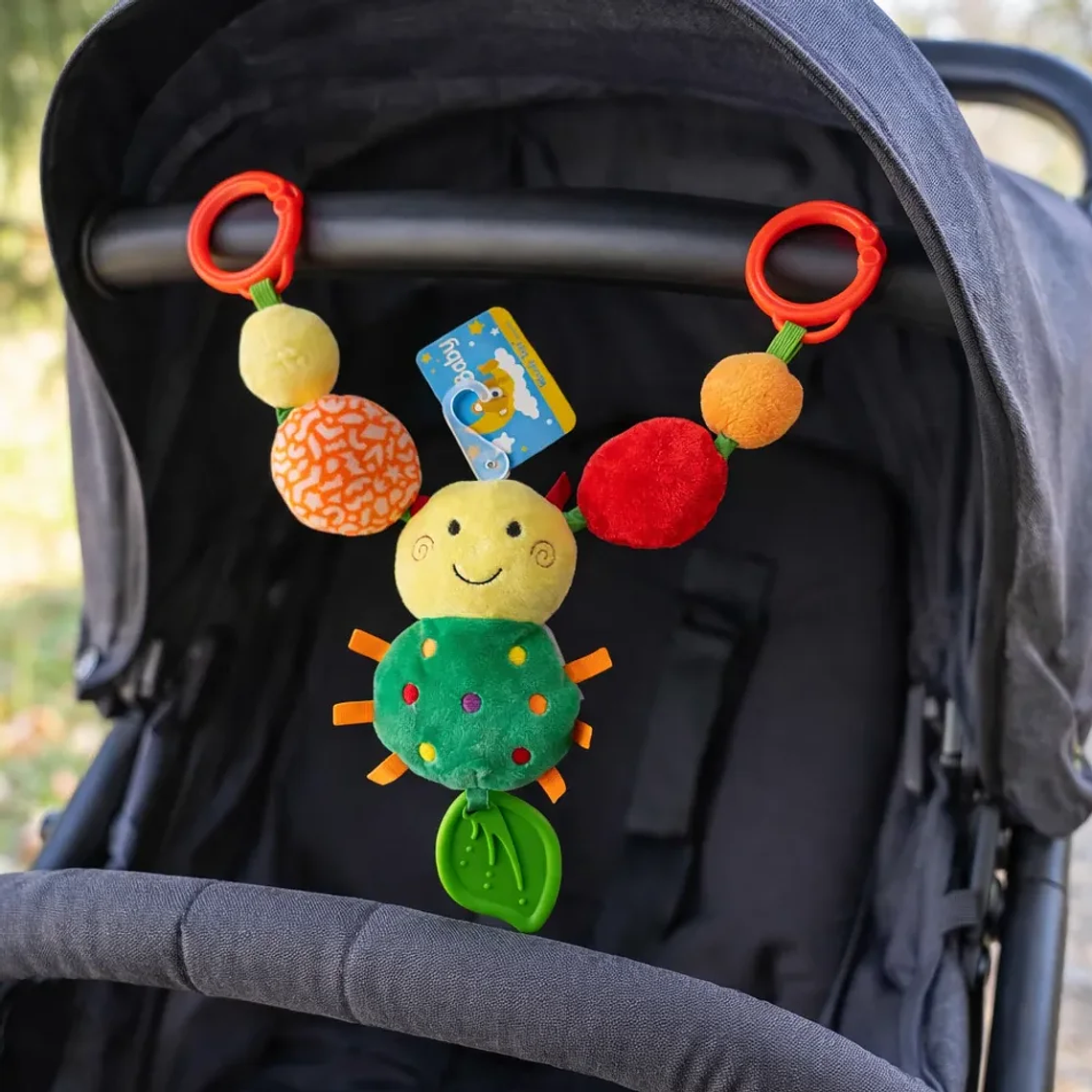 Sonajero Colgante Sensorial Bebé Coche Cuna Amarillo Azul Rosa BlueKids 5